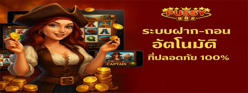 Pussy888 ระบบฝาก-ถอน อัตโนมัติ ที่ปลอดภัย 100%